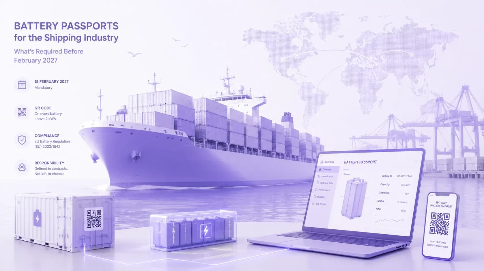 Battery Passports for the Shipping Industry: What’s Required Before February 2027